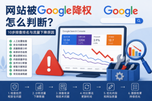 网站被google降权怎么判断？10步排查排名与流量下降原因